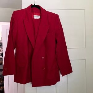 YSL skirt set in red/pink